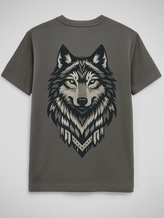 Wolf Back Print Oversized T-Shirt – Bold Streetwear Baggy Fit